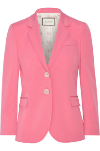 Stretch wool and silk blazer